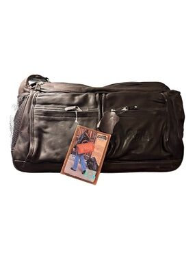 Canyon Outback Ole Miss Dark Brown Leather Duffel with Front Pockets
